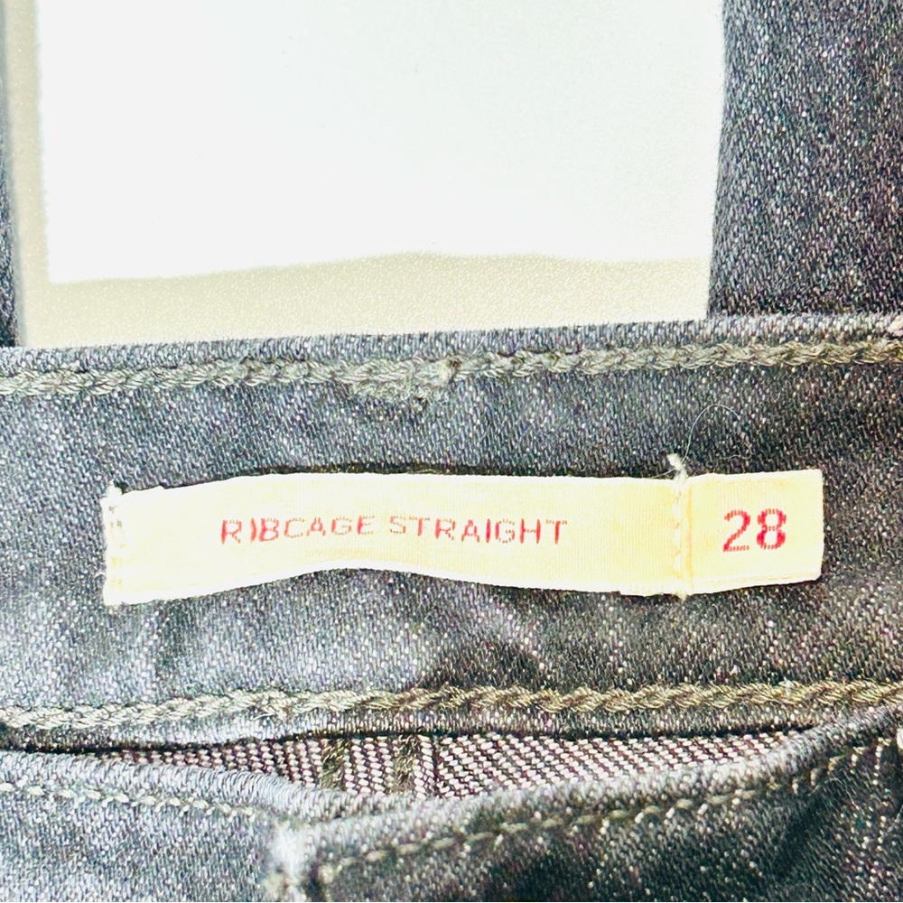 Levi’s jeans Ribcage Straight leg jeans Premium buttonfly gray women Size 28 - Picture 3 of 12
